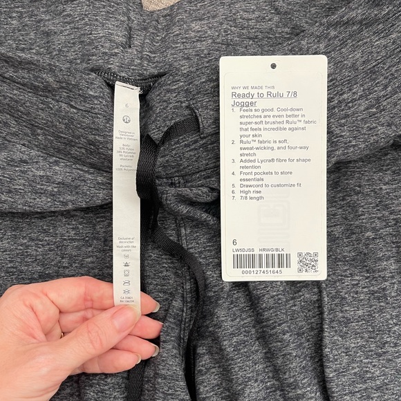 EEUC Lululemon Ready to Rulu 7/8 Jogger size 6 - Picture 6 of 8